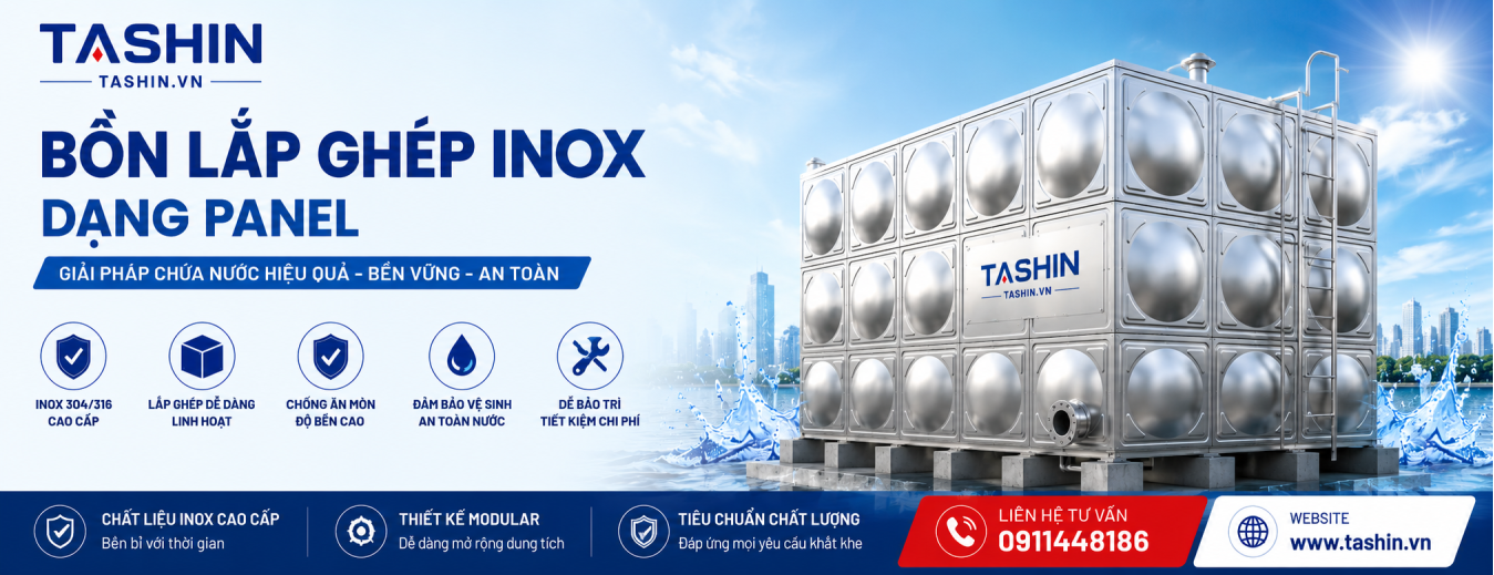 Bồn Inox lắp ghép