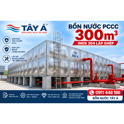 Bồn Nước PCCC 300m³ Inox 304 Lắp Ghép Bồn Nước PCCC 300m³ Inox 304 Lắp Ghép