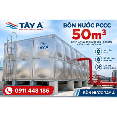 Bồn Nước PCCC 50m³ Inox 304 Lắp Ghép Bồn Nước PCCC 50m³ Inox 304 Lắp Ghép