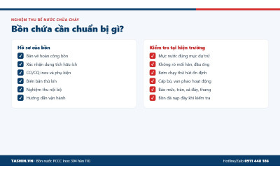 Nghiệm Thu Bể Nước Chữa Cháy: Bồn Chứa Cần Chuẩn Bị Gì?