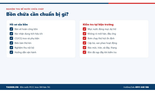 Nghiệm Thu Bể Nước Chữa Cháy: Bồn Chứa Cần Chuẩn Bị Gì?