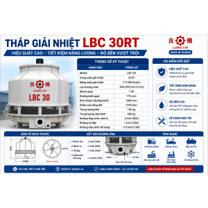 Tháp Giải Nhiệt LBC 30RT – Thông Số Kỹ Thuật, Bản Vẽ CAD Và Báo Giá Mới Nhất