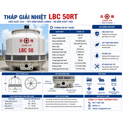 tháp giải nhiệt lbc 50rt