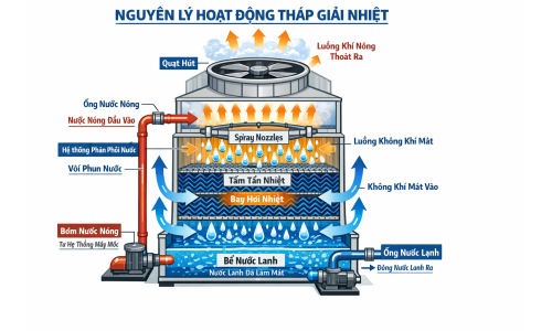Nguyên Lý Hoạt Động Của Tháp Giải Nhiệt (Cooling Tower)